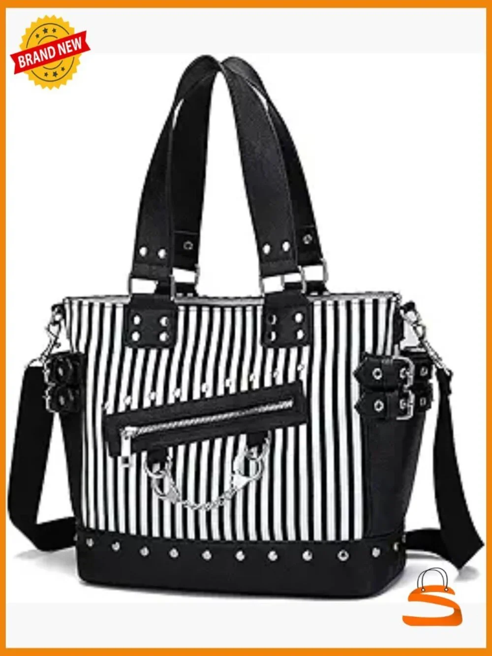 Gothic Canvas Backpack Luminous Skull Crossbody Bag Shoulder Bag